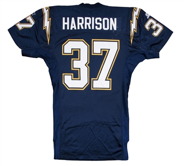 1997 Rodney Harrison Game Used San Diego Chargers Home Jersey